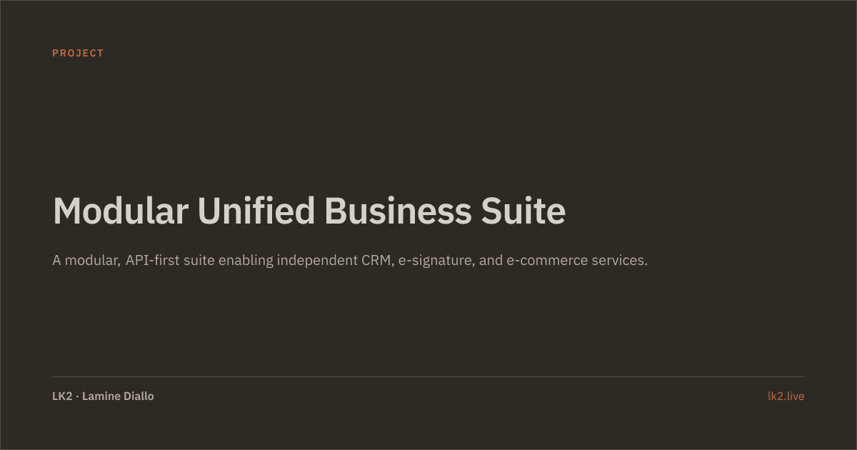 Modular Unified Business Suite | LK2